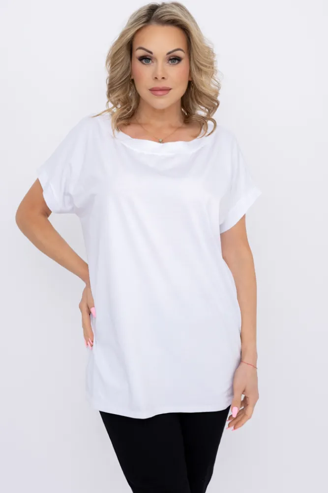 Damskie Włoski Biała Bluzka WENDI