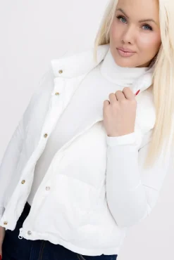 Damskie Biała Kamizelka ocieplana ALERVI