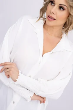 Damskie Włoski Biała Koszula BELUNTI