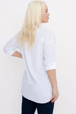 Damskie Biała Koszula GANDI