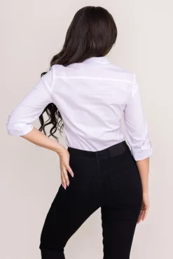 Damskie Polski Biała Koszula LIRET