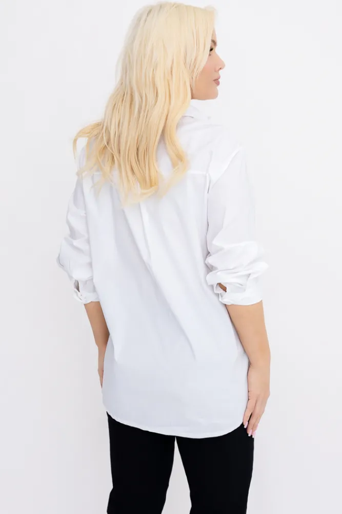 Damskie Włoski Biała Koszula LOVERI