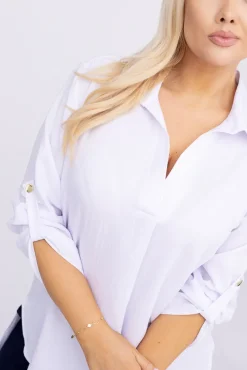 Damskie Polski Biała Koszula METUZINO