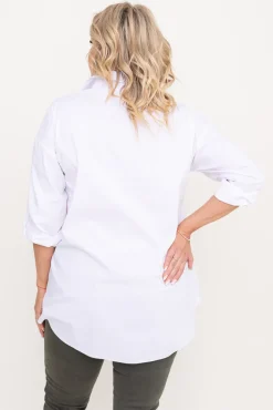 Damskie Polski Biała Koszula POLA