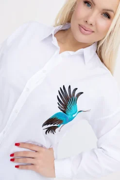 Damskie Biała Koszula SEVIN