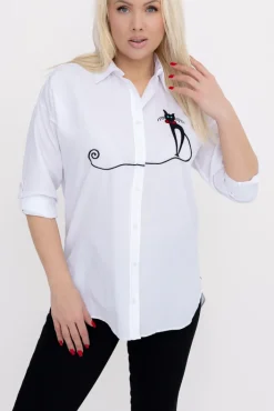 Damskie Biała Koszula TANER