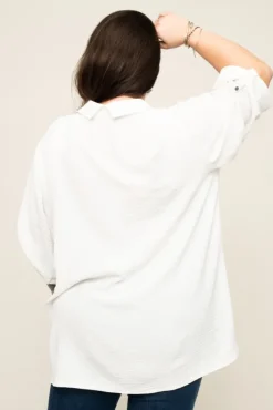 Damskie Polski Biała Koszula TIARO