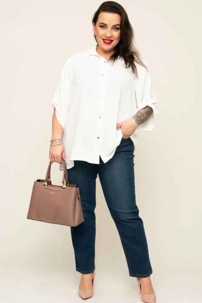 Damskie Polski Biała Koszula TIARO