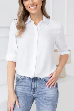 Damskie Polski Biała Koszula TYENA