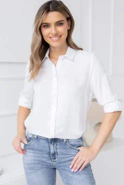 Damskie Polski Biała Koszula TYENA