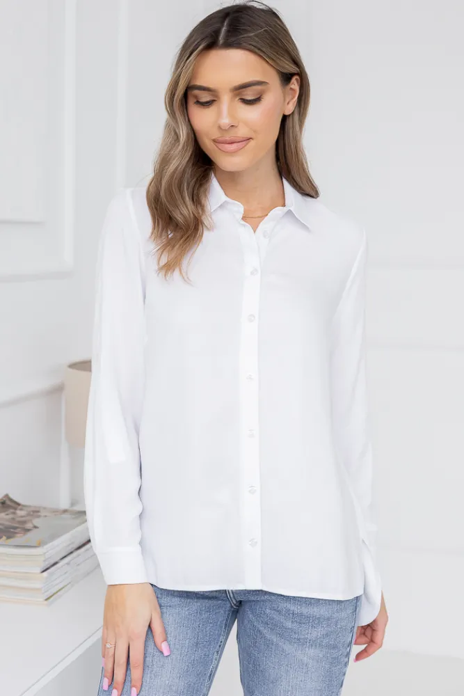 Damskie Polski Biała Koszula TYENA