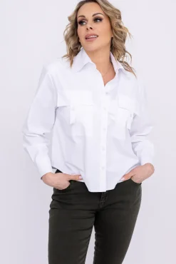 Damskie Polski Biała Koszula VERTEZ