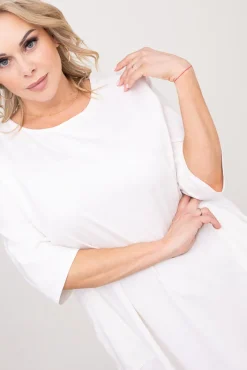 Polski Biała Sukienka BALIN