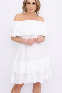 Włoski Biała Sukienka hiszpanka VILIENO