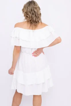 Włoski Biała Sukienka hiszpanka VILIENO