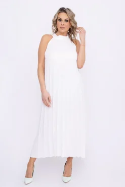 Włoski Biała Sukienka plisowana JAKARTA