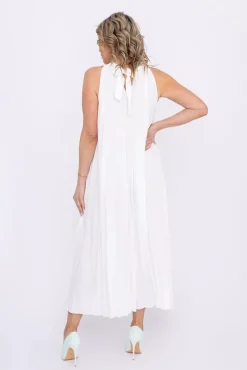 Włoski Biała Sukienka plisowana JAKARTA