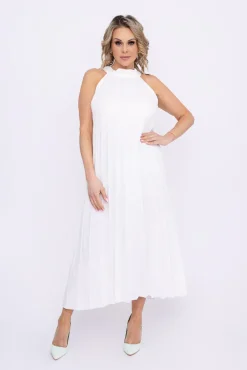 Włoski Biała Sukienka plisowana JAKARTA