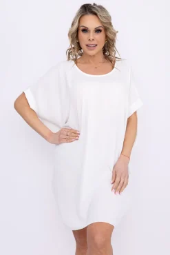 Damskie Włoski Biała Sukienka REGELI
