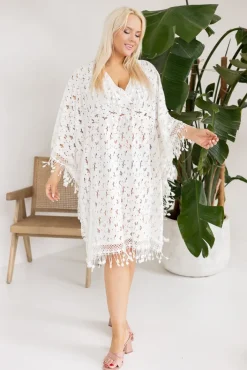 Damskie Włoski Białe Pareo haftowane ZANTUZI