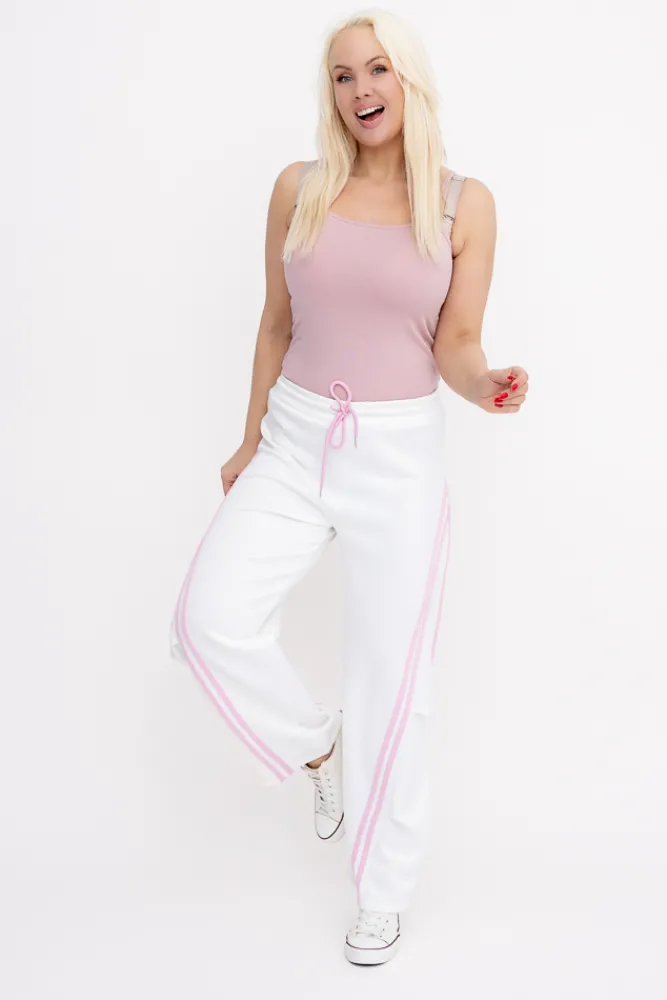 Damskie Włoski Białe Spodnie dresowe DENVIE