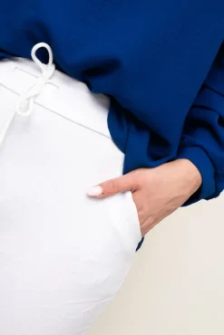 Damskie Włoski Białe Spodnie GIATTO