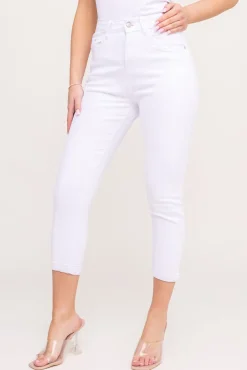 Damskie Białe Spodnie jeansowe KALIAMO