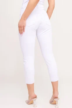 Damskie Białe Spodnie jeansowe KALIAMO