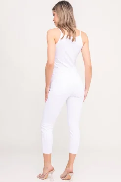 Damskie Białe Spodnie jeansowe KALIAMO