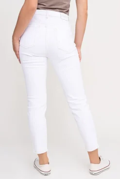 Damskie Włoski Białe Spodnie Jeansowe SENVIRIO