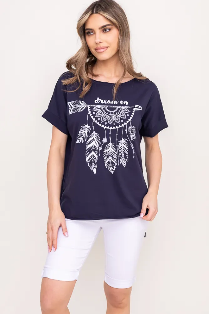 Damskie Włoski Białe Spodnie rybaczki DELMI