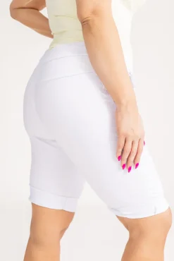 Damskie Włoski Białe Spodnie typu gnieciuch GREMI