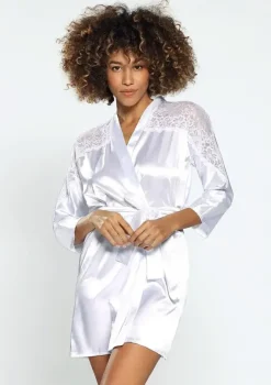 Polski Szlafrok satynowy ALEXANDRA