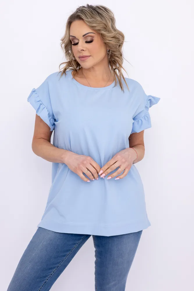 Damskie Polski Błękitna Bluzka BELLO