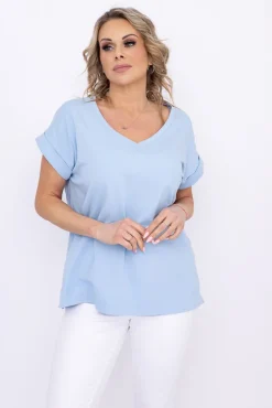 Damskie Polski Błękitna Bluzka MAKIA