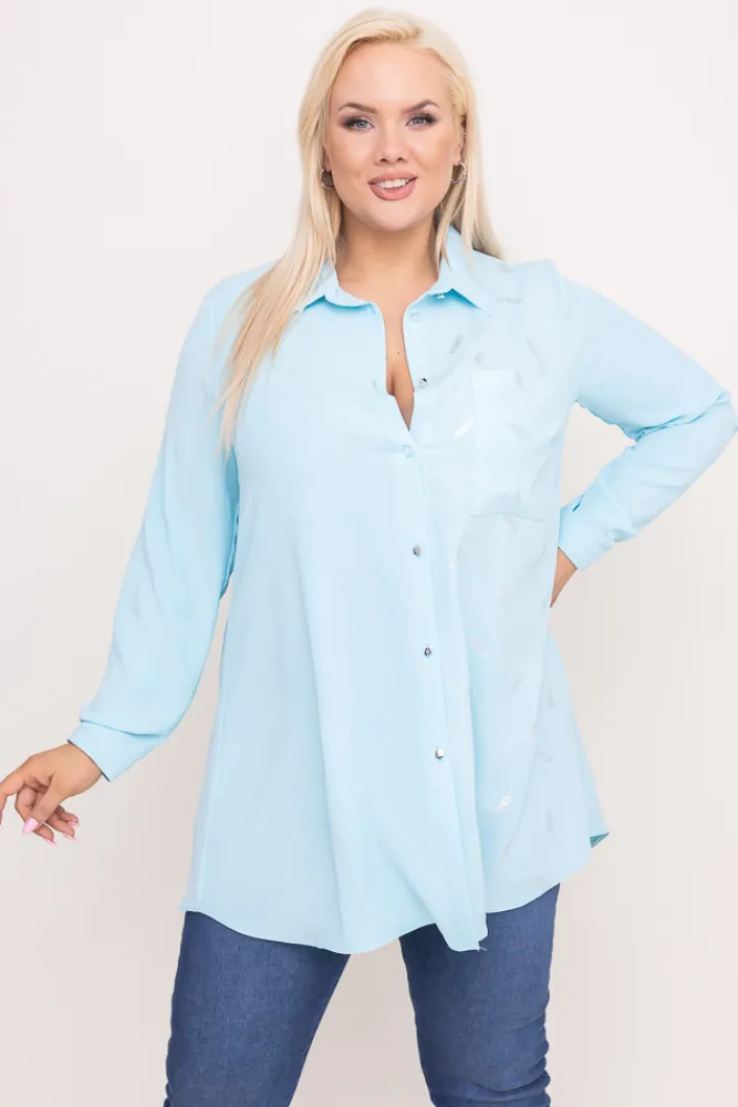 Damskie Polski Błękitna Koszula CENTERIA