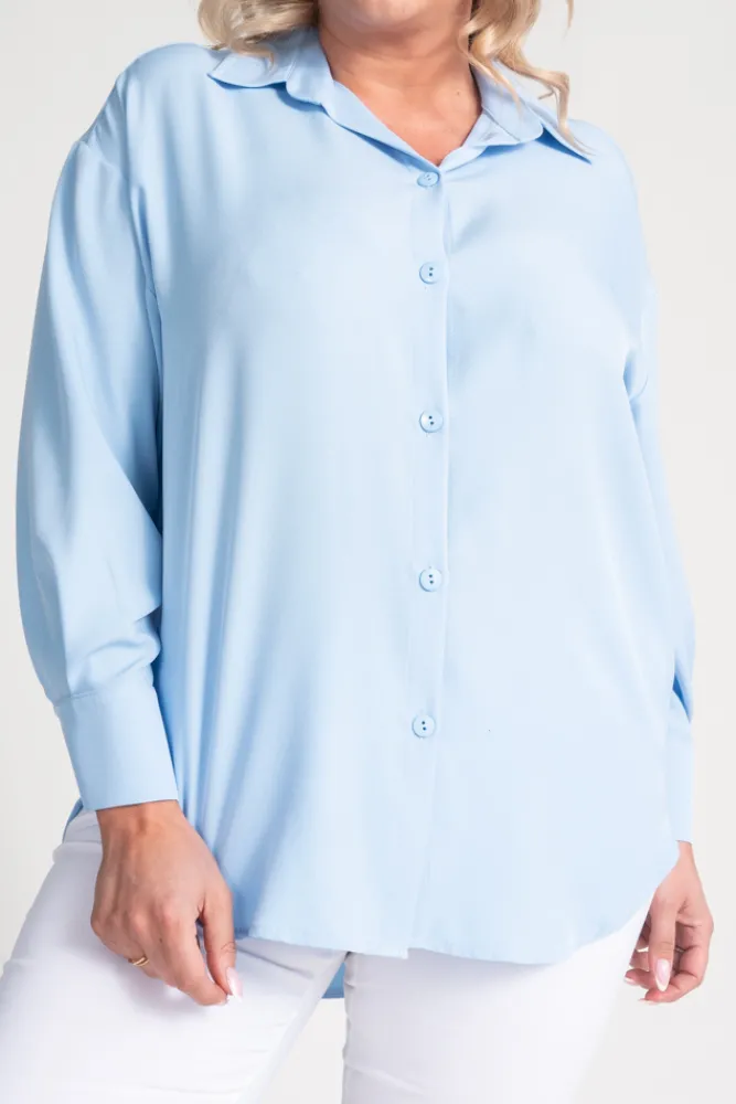 Damskie Polski Błękitna Koszula oversize DEMENO