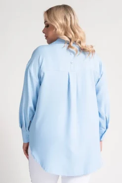 Damskie Polski Błękitna Koszula oversize DEMENO