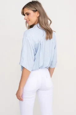 Damskie Polski Błękitna Koszula VIRIEN