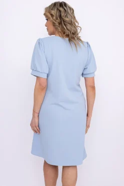 Włoski Błękitna Sukienka BERGIA