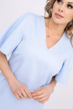 Polski Błękitna Sukienka PARMI