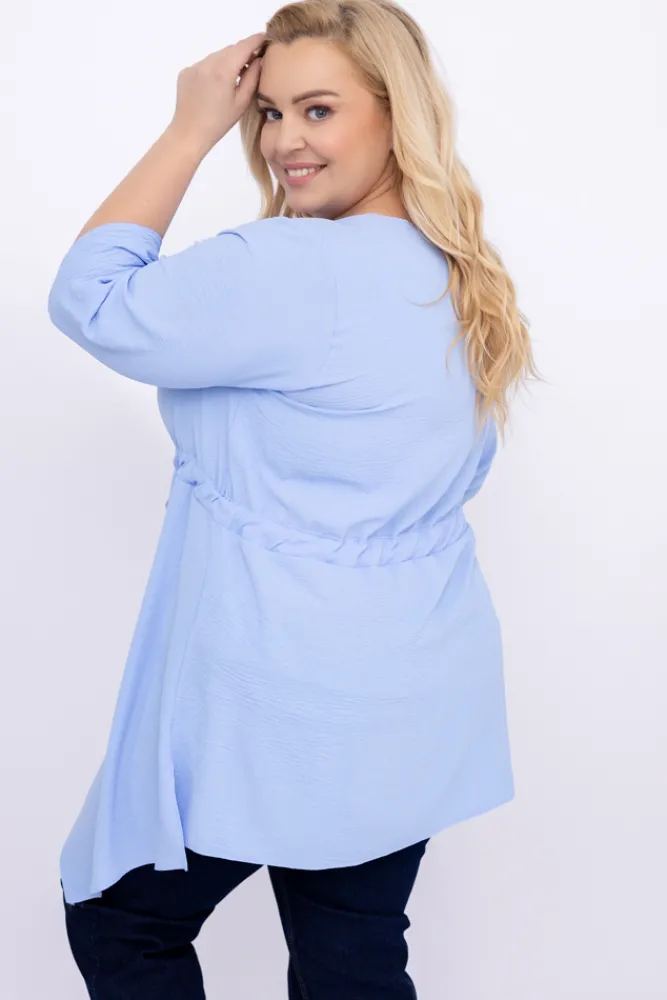 Damskie Polski Błękitna Tunika asymetryczna CLARIN