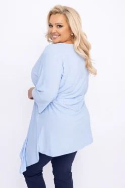 Damskie Polski Błękitna Tunika brokatowa HORUZI