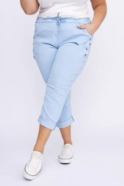 Damskie Włoski Błękitne Spodnie SENDI