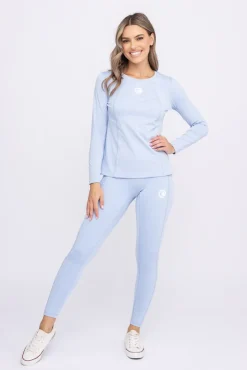 Damskie Polski Błękitny Komplet Sportowy z długim rękawem SPINTI