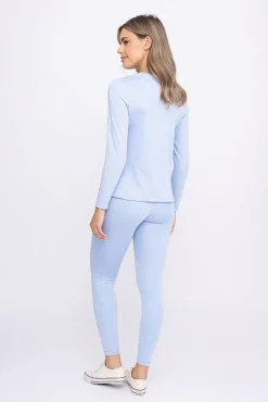 Damskie Polski Błękitny Komplet Sportowy z długim rękawem SPINTI