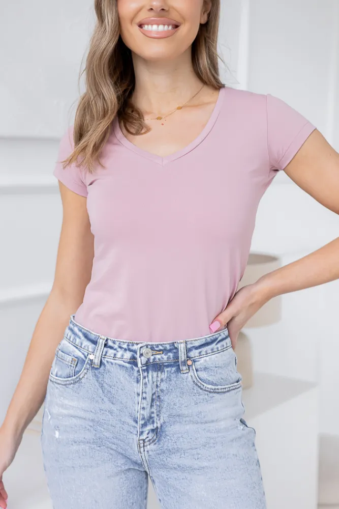 Damskie Polski Bladoróżowa Bluzka GELDI