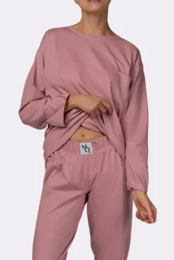 Polski Bladoróżowa Piżama z długimi spodniami HEMENY