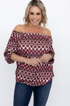 Damskie Włoski Bluzka DEZIN Wzór 17