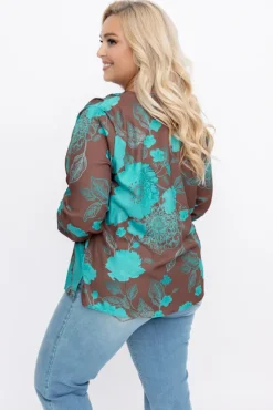 Damskie Polski Bluzka Elegancka XEVIN Wzór 1